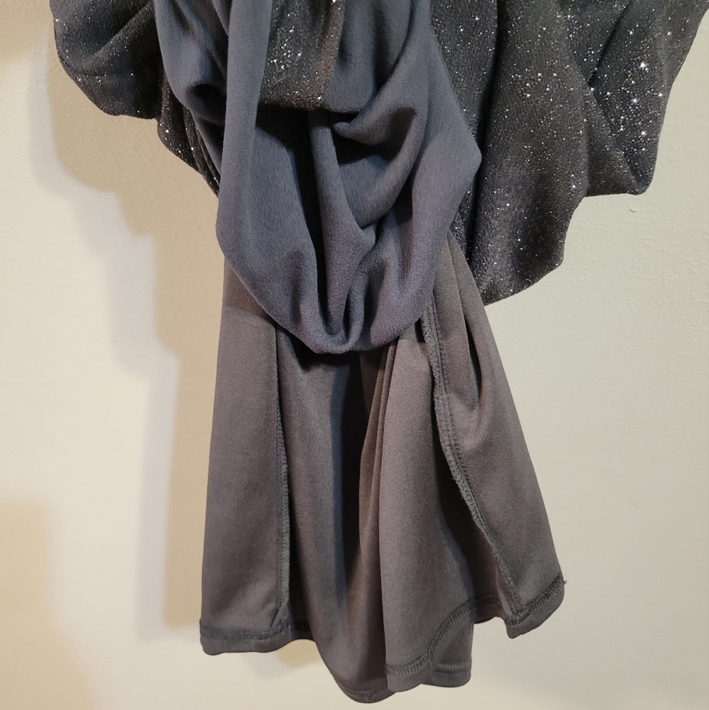 Eliza J 14W midi length sparkled charcoal 3/4 sleeve elegant dress - Picture 6 of 10